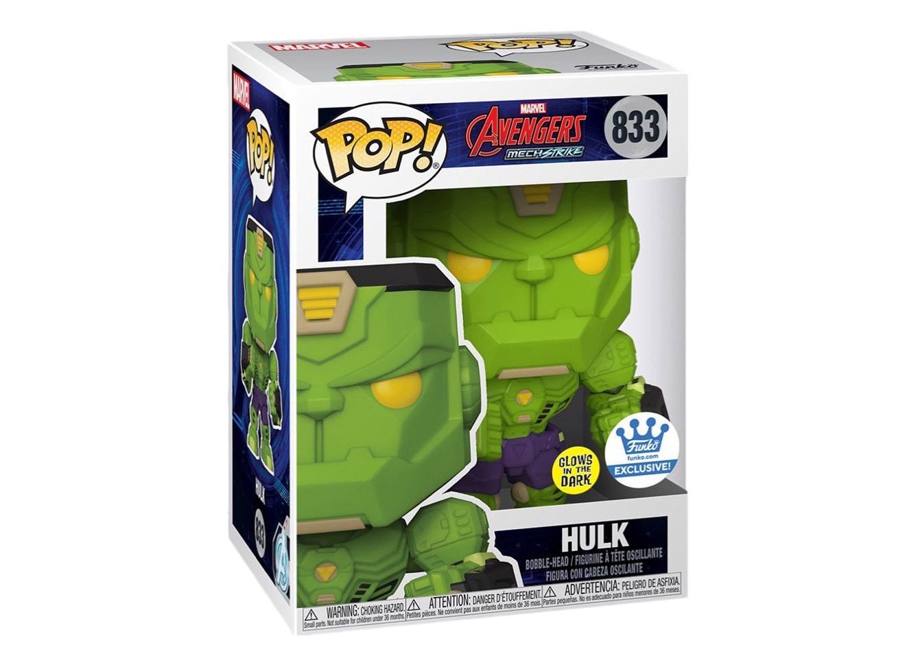 Funko Pop Marvel In Stock Mech Strike Hulk GITD 833 Popcultcha Glow In The Dark
